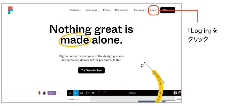 Figmaにログインする
