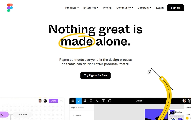 Top page of Figma